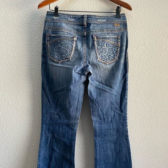 VTG Y2K Silver Jeans Suki Boot Cut Mid-Rise Jeans Medium Distressed Wash 28 x 31 - Picture 1 of 8